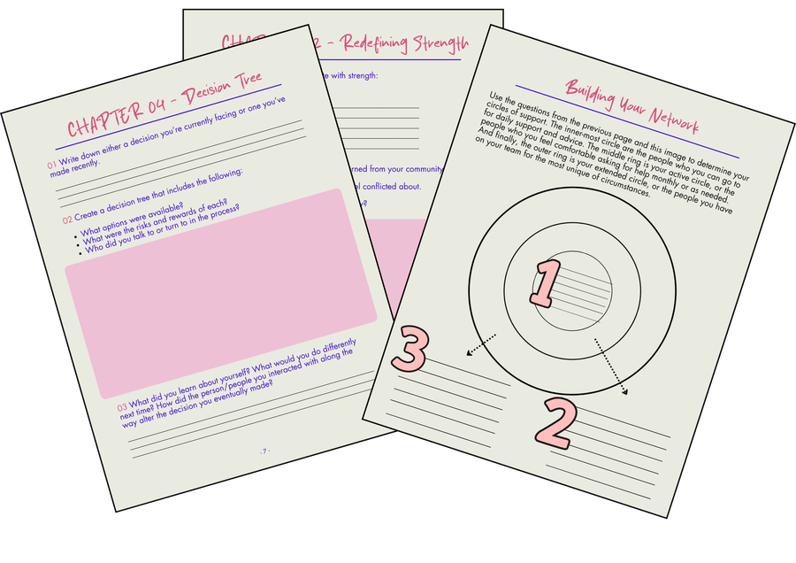 Workbook interior spreads